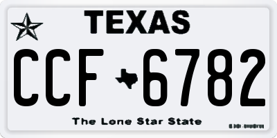 TX license plate CCF6782