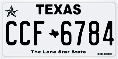 TX license plate CCF6784