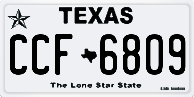 TX license plate CCF6809