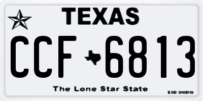 TX license plate CCF6813