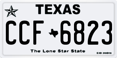 TX license plate CCF6823