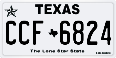 TX license plate CCF6824