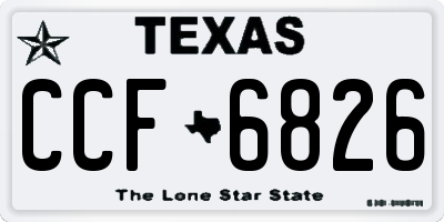 TX license plate CCF6826