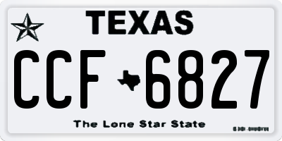 TX license plate CCF6827