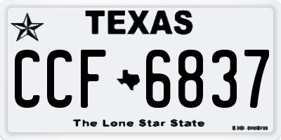 TX license plate CCF6837