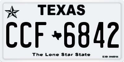 TX license plate CCF6842