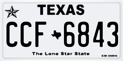 TX license plate CCF6843