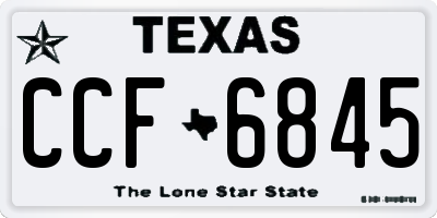 TX license plate CCF6845