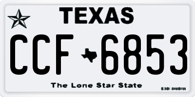 TX license plate CCF6853