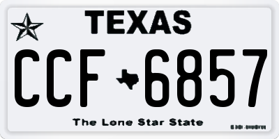 TX license plate CCF6857