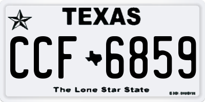 TX license plate CCF6859