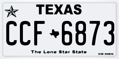 TX license plate CCF6873