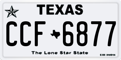 TX license plate CCF6877