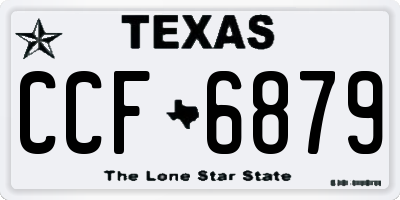 TX license plate CCF6879