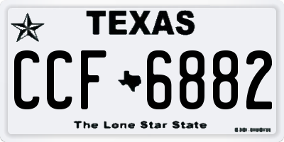 TX license plate CCF6882