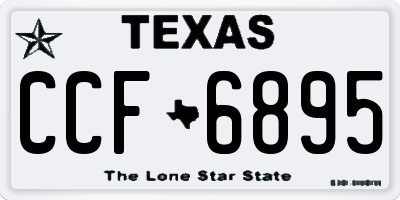 TX license plate CCF6895