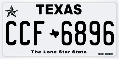 TX license plate CCF6896