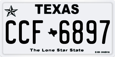 TX license plate CCF6897
