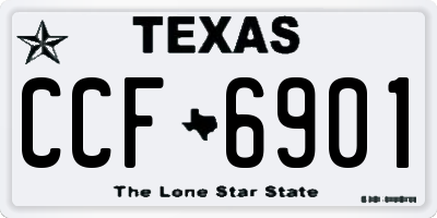 TX license plate CCF6901