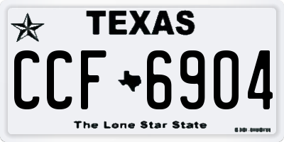TX license plate CCF6904