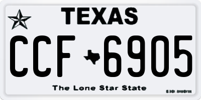 TX license plate CCF6905