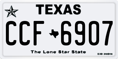 TX license plate CCF6907