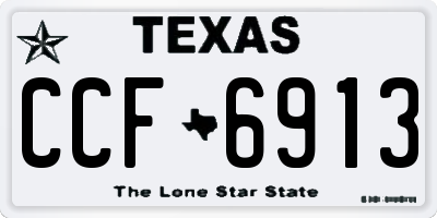 TX license plate CCF6913