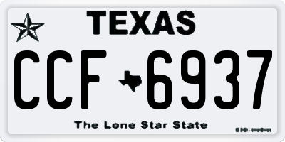 TX license plate CCF6937
