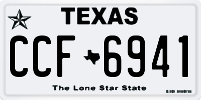 TX license plate CCF6941