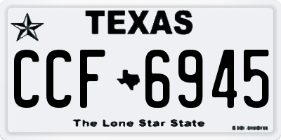 TX license plate CCF6945