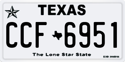 TX license plate CCF6951