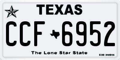 TX license plate CCF6952