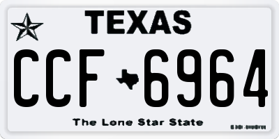 TX license plate CCF6964