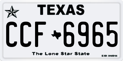 TX license plate CCF6965