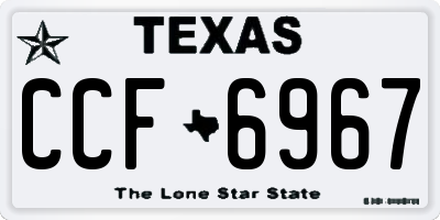 TX license plate CCF6967