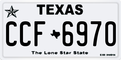 TX license plate CCF6970
