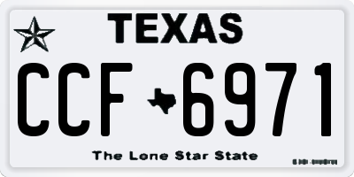 TX license plate CCF6971