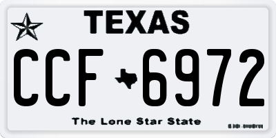 TX license plate CCF6972