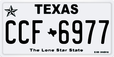 TX license plate CCF6977