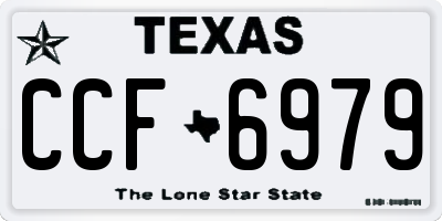 TX license plate CCF6979