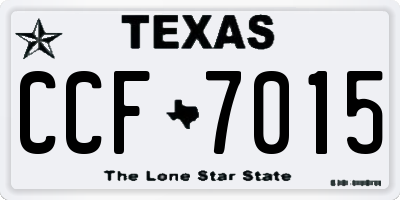TX license plate CCF7015