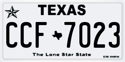 TX license plate CCF7023