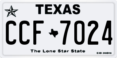 TX license plate CCF7024