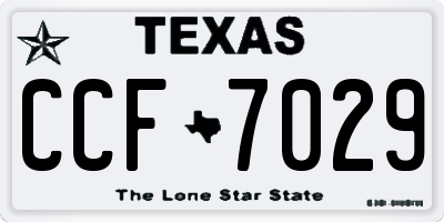TX license plate CCF7029