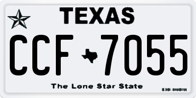 TX license plate CCF7055