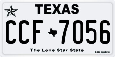 TX license plate CCF7056