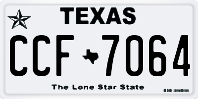 TX license plate CCF7064