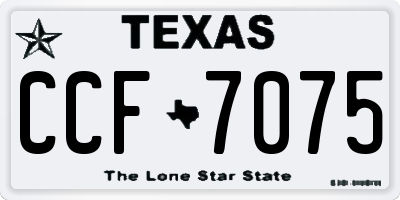 TX license plate CCF7075