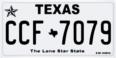 TX license plate CCF7079