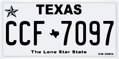TX license plate CCF7097